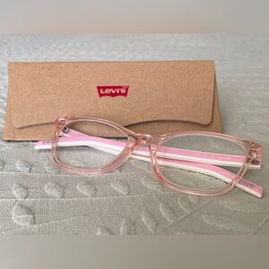 OFFERS WELCOMED LEVI'S prescription Eyeglasses LV1022 35J 145 HEXETATE with case